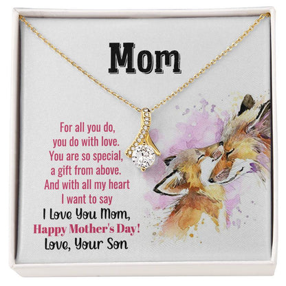 Mom - Alluring Beauty Necklace - Happy Mother's Day