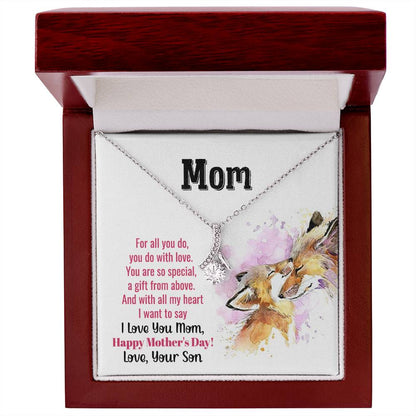 Mom - Alluring Beauty Necklace - Happy Mother's Day