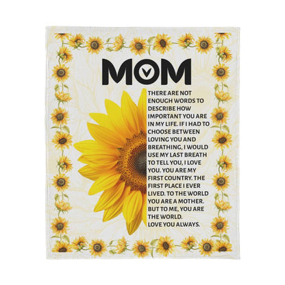 Mom - Jersey Fleece Blanket